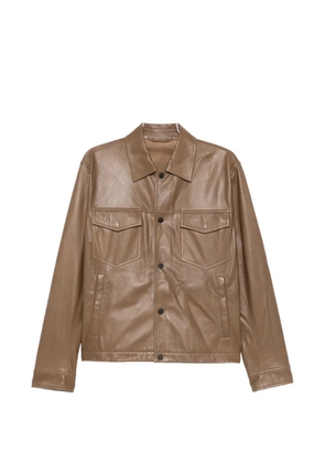 Emporio Armani press-stud-fastening jacket - Brown