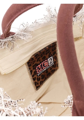 MC2 Saint Barth leopard-print frayed tote bag - Brown
