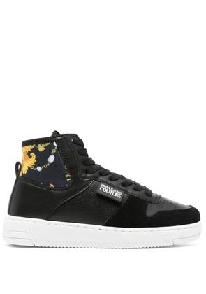 Versace Jeans Couture Barocco-panel high-top sneakers - Black