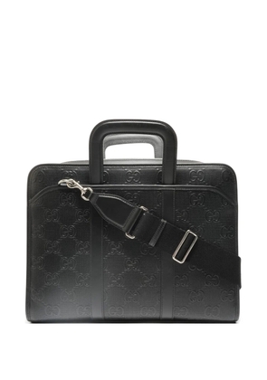 Gucci Pre-Owned 2010-2020 GG embossed business bag - Black