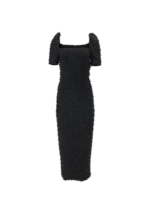 Carolina Herrera crystal-embroidered midi dress - Black