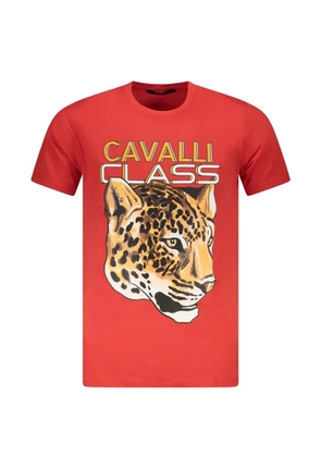 Cavalli Class logo-print T-shirt - Red