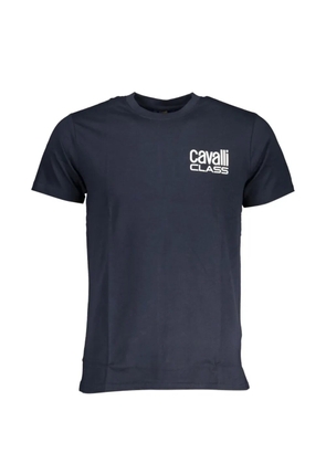 Cavalli Class logo-print cotton T-shirt - Blue