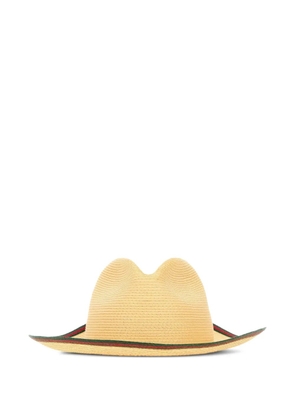 Gucci Web detail raffia sun hat - Neutrals