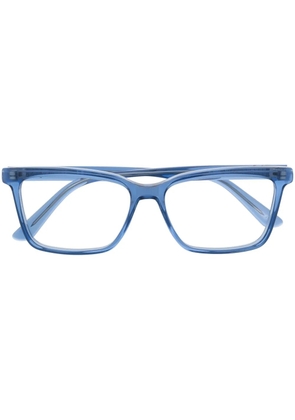 Karl Lagerfeld logo-plaque rectangle-frame glasses - Blue