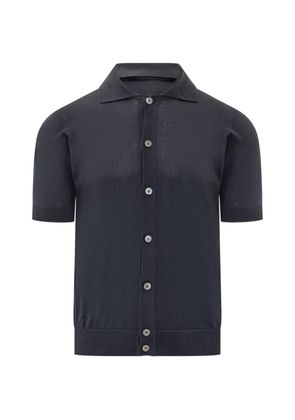 Filippo De Laurentiis short-sleeve knitted-shirt - Blue