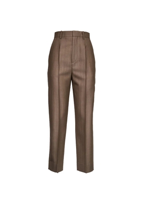 Victoria Beckham pressed-crease tailored trousers - Brown