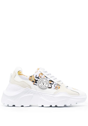 Versace Jeans Couture baroque-pattern print sneakers - White