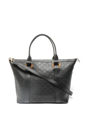 Gucci Pre-Owned 2000-2010 Guccissima Bamboo Tote Bag - Black