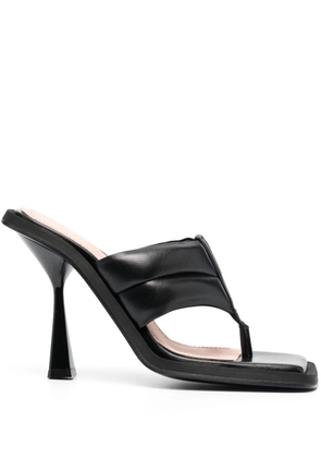 ANDREĀDAMO 120mm leather sandals - Black