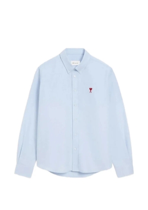 AMI Paris Ami de Coeur embroidery shirt - Blue