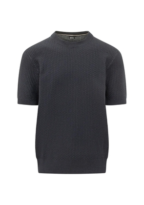 BOSS waffle-knit cotton sweater - Grey