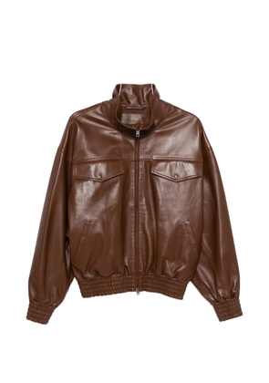 Balenciaga high-neck zip-up jacket - Brown