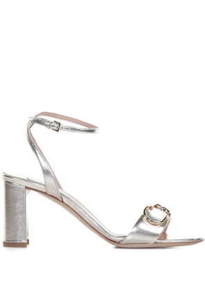Ninalilou buckle-detail block-heel sandals - Silver