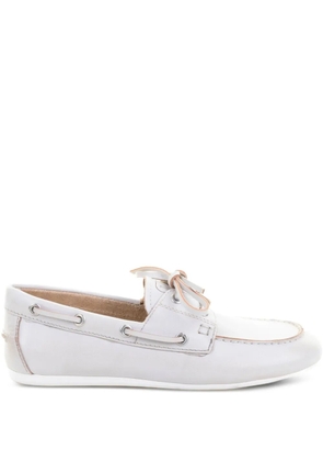 Bibi Lou Tana leather lace-up loafers - White