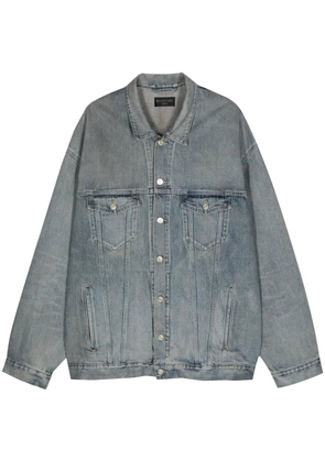 Balenciaga reflective-logo jacket - Blue