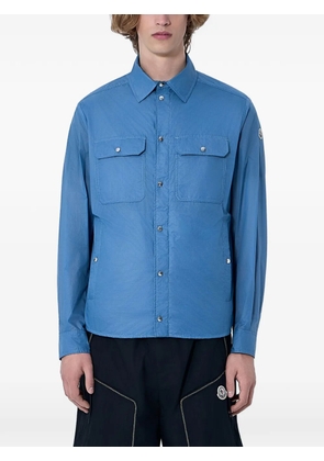 Moncler logo patch long-sleeve overshirt - Blue