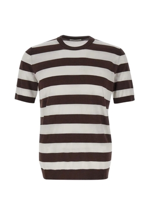 Kangra horizontal-stripe T-shirt - Brown