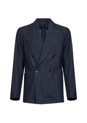 Tagliatore double-breasted peak-lapel blazer - Blue