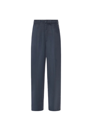 DONDUP pleated satin-finish trousers - Blue