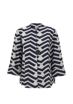 Joseph Ribkoff geometric-pattern crinkled jacket - Blue