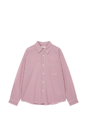 TOMBOY checkered chest-pocket shirt - Pink