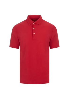 Fedeli short-sleeve polo shirt - Red