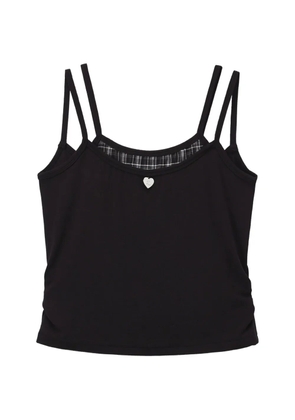 izzue double-strap logo-plaque top - Black