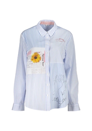 Desigual patchwork striped shirt - Blue