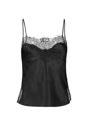 Sprwmn lace-trim slip top - Black