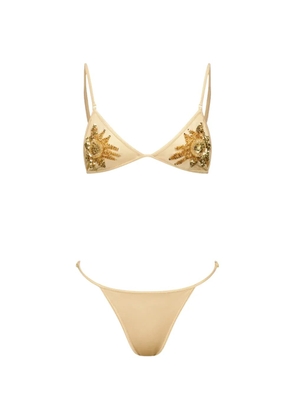 Leslie Amon Cynthia Sun bikini top - Gold