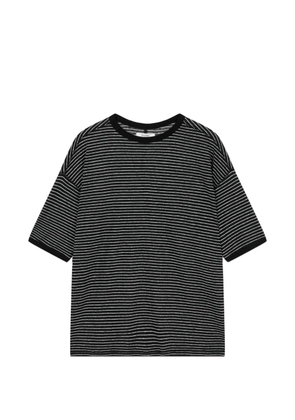 TOMBOY striped short-sleeve T-shirt - Black