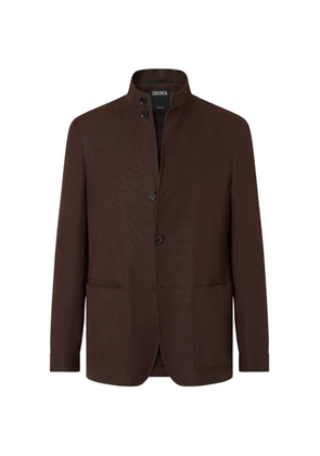 Zegna Oasi Lino buttoned jacket - Brown