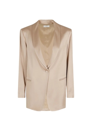 Antonelli satin-finish shawl-lapel jacket - Neutrals
