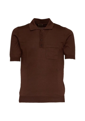 RAKKI Tokyo short-sleeve polo shirt - Brown