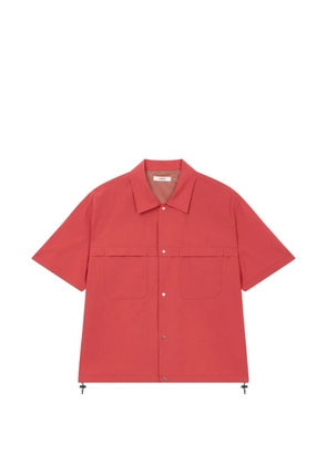 TOMBOY short-sleeve drawstring-hem shirt - Red