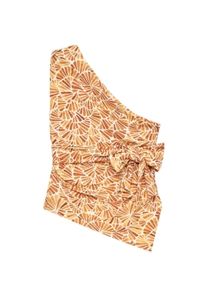 MALIPARMI one-shoulder draped top - Orange