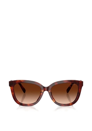 Coach tortoiseshell-effect cat-eye sunglasses - Brown
