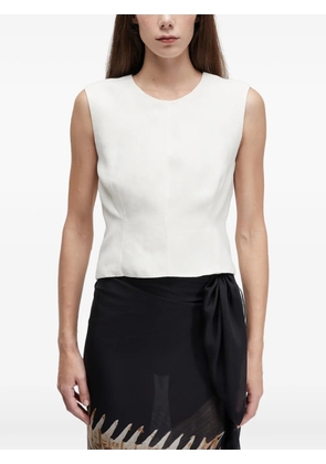 Osklen sleeveless topstitched top - White