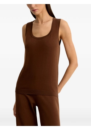 12 STOREEZ scoop-neck tank top - Brown