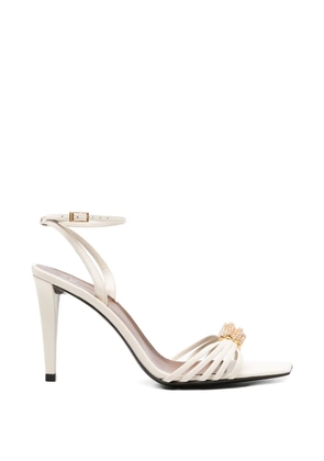 Giuseppe Zanotti Sunset crystal-embellished lambskin sandals - Neutrals