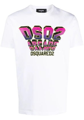 DSQUARED2 logo-print cotton T-shirt - White