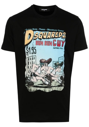 DSQUARED2 graphic-print cotton T-shirt - Black
