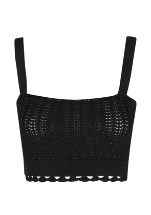 IRO LYANNE crochet-knit bralette top - Black