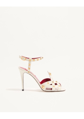 Valentino Garavani Studdy Kidskin Sandal 100mm Woman IVORY 36.5
