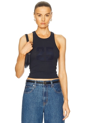 Aya Muse Number Tank Top in Navy - Navy. Size XXS (also in XS, S, M, L).
