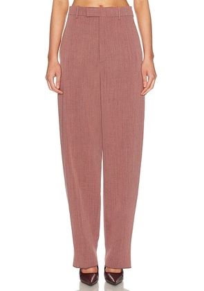 Bottega Veneta Tapered Trouser in Pink & Carrubo Melange - Brick. Size 42 (also in ).