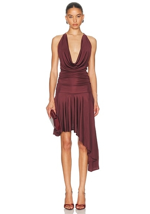 Aya Muse Kiri Dress in Merlot - Burgundy. Size XS (also in S, M, L).