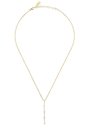 Carbon & Hyde Sparkler Lariat Necklace in 14k Yellow Gold - Metallic Gold. Size all.