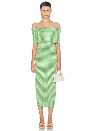 Alexis Costella Dress in Green Gingham - Green. Size XS (also in S, M).